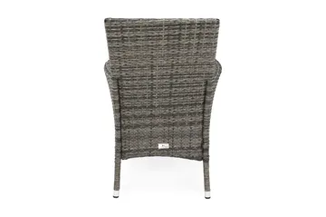 Thor udendørs lænestol – loungestol havemøbler i polyrattan - Sort / Grå - Havemøbler - Havestole - Udendørs lænestol