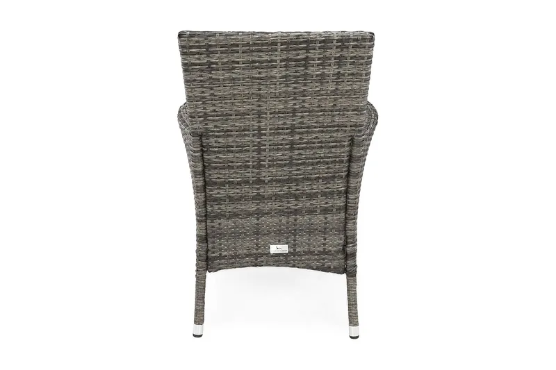 Thor udendørs lænestol – loungestol havemøbler i polyrattan - Sort / Grå - Havemøbler - Havestole - Udendørs lænestol