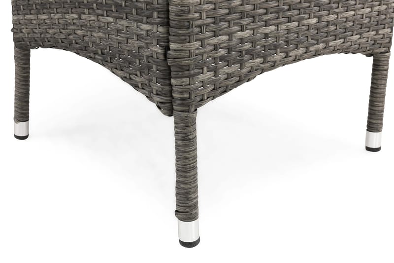 Thor udendørs lænestol – loungestol havemøbler i polyrattan - Sort / Grå - Havemøbler - Havestole - Udendørs lænestol