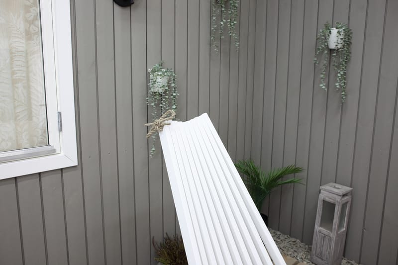 Wellner Lænestol - Hvid - Loungestol udendørs - Udendørs lænestol