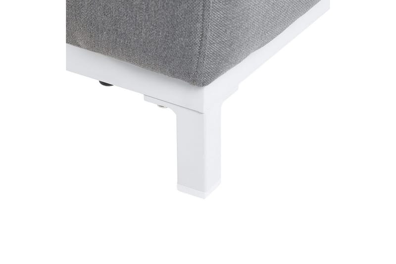 Lænestolesæt med 2 Rovigo - Grå, hvid - Havemøbler - Havestole - Udendørs lænestol