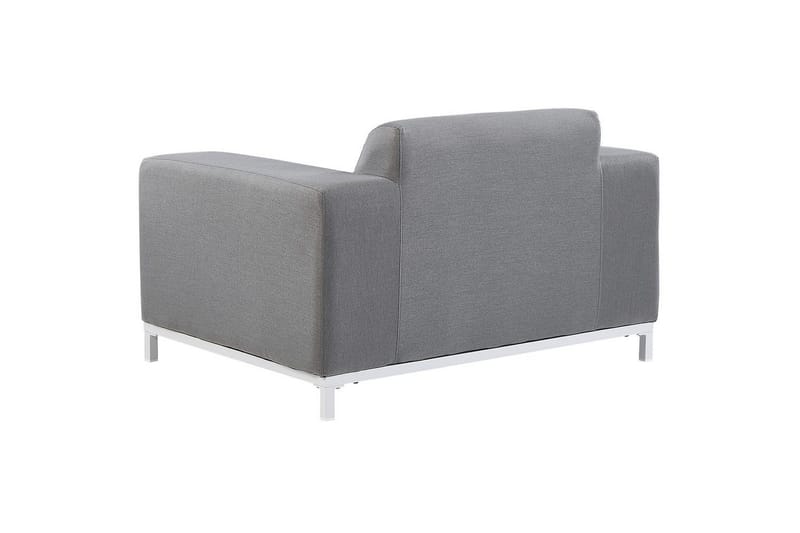 Lænestolesæt med 2 Rovigo - Grå, hvid - Havemøbler - Havestole - Udendørs lænestol