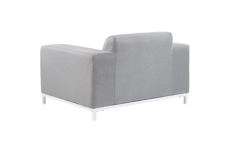 Lænestolesæt med 2 Rovigo - Lysegrå, hvid - Havemøbler - Havestole - Udendørs lænestol