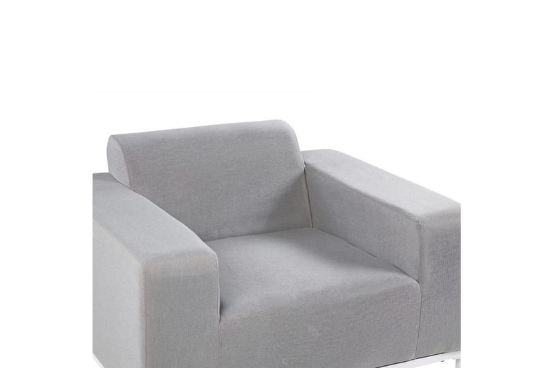 Lænestolesæt med 2 Rovigo - Lysegrå, hvid - Havemøbler - Havestole - Udendørs lænestol