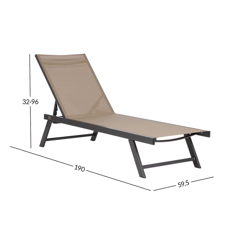 Liggestol HOME4YOU Ario Beige - Beige - Havemøbler - Havestole - Solseng & solvogn