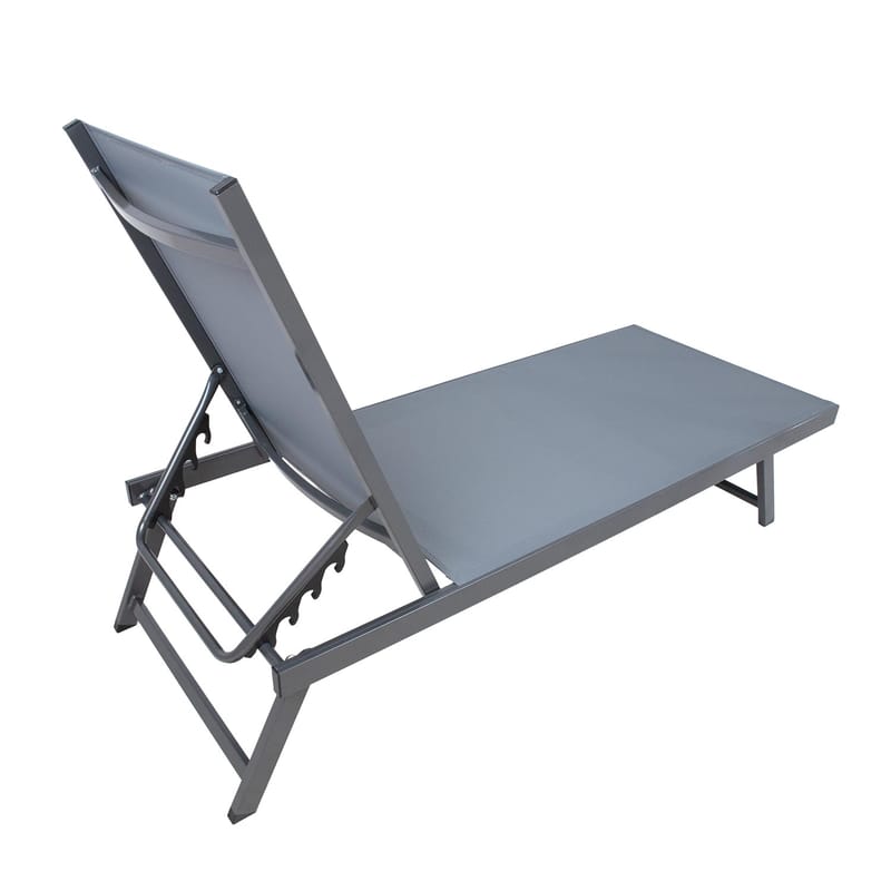 Liggestol HOME4YOU Ario Grå - grå - Havemøbler - Havestole - Solseng & solvogn