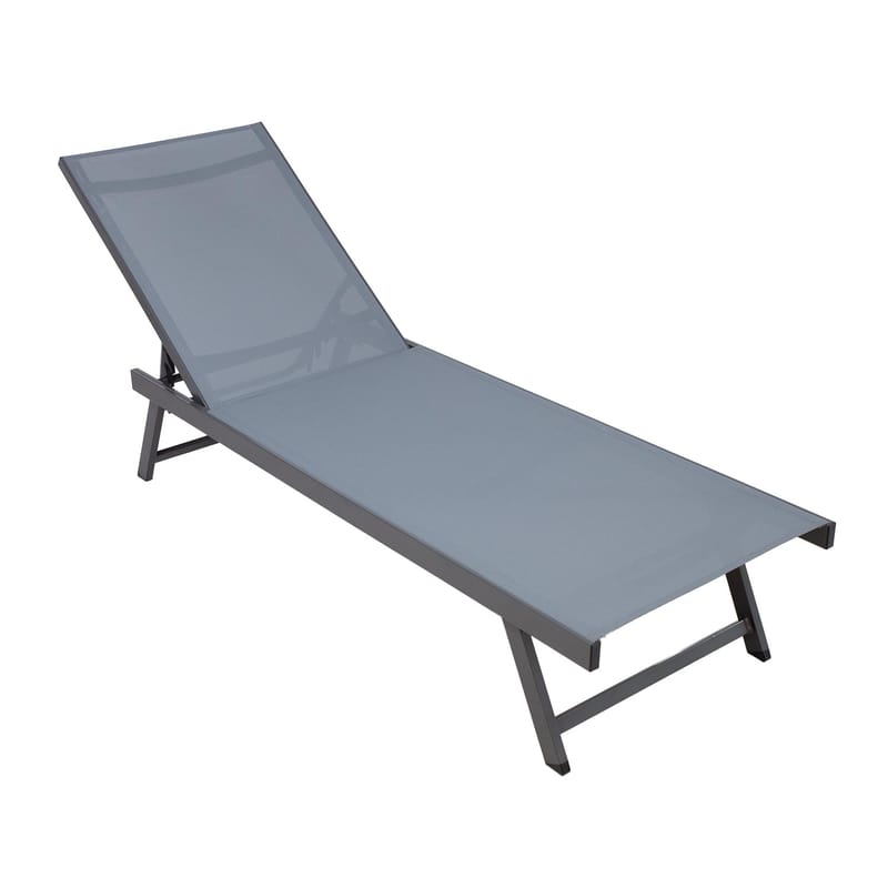 Liggestol HOME4YOU Ario Grå - grå - Havemøbler - Havestole - Solseng & solvogn
