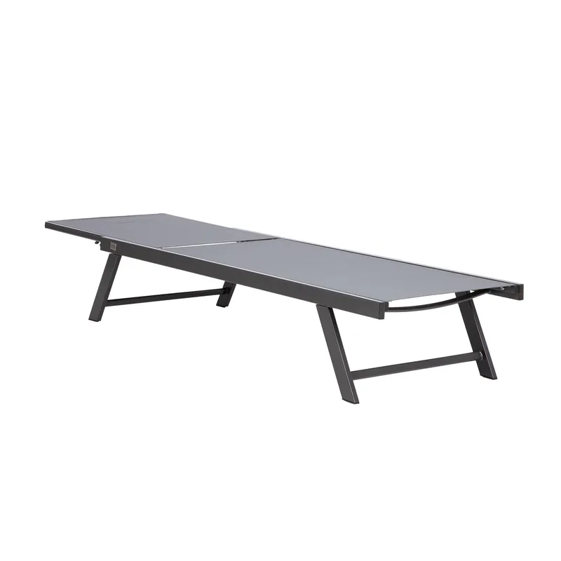 Liggestol HOME4YOU Ario Mørkegrå - mørkegrå - Havemøbler - Havestole - Solseng & solvogn