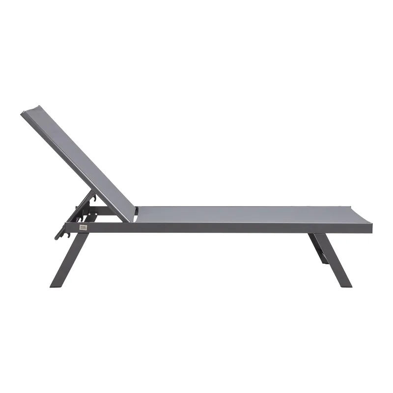 Liggestol HOME4YOU Ario Mørkegrå - mørkegrå - Havemøbler - Havestole - Solseng & solvogn