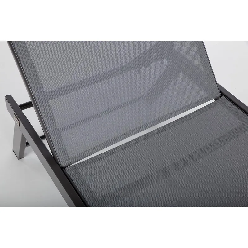 Liggestol HOME4YOU Ario Mørkegrå - mørkegrå - Havemøbler - Havestole - Solseng & solvogn