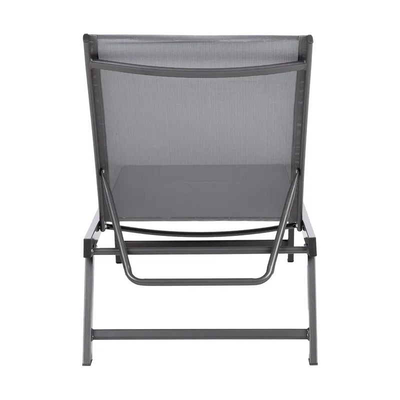 Liggestol HOME4YOU Ario Mørkegrå - mørkegrå - Havemøbler - Havestole - Solseng & solvogn