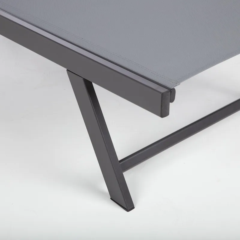 Liggestol HOME4YOU Ario Mørkegrå - mørkegrå - Havemøbler - Havestole - Solseng & solvogn