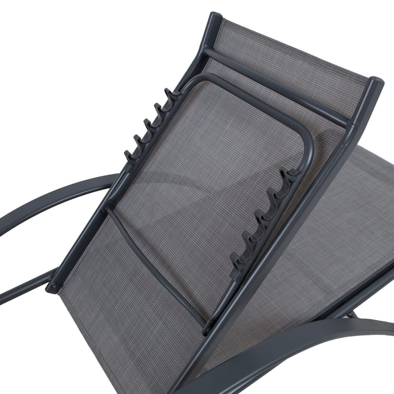 Liggestol HOME4YOU Boston Lysegrå - lysegrå - Havemøbler - Havestole - Solseng & solvogn