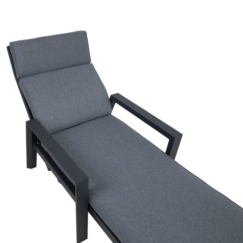 Liggestol HOME4YOU Casper grå - Grå - Havemøbler - Havestole - Solstole