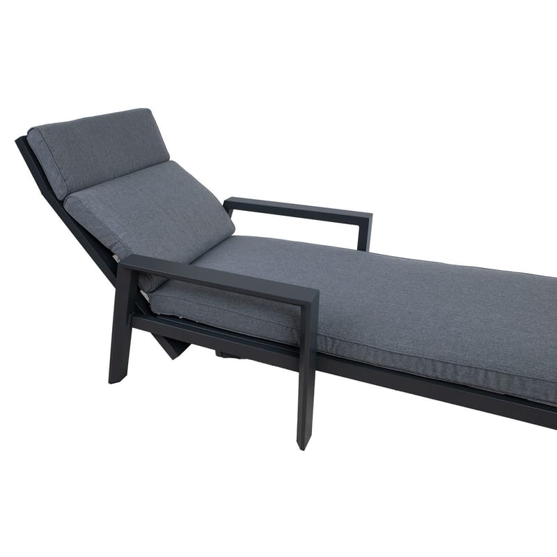 Liggestol HOME4YOU Casper grå - Grå - Havemøbler - Havestole - Solstole