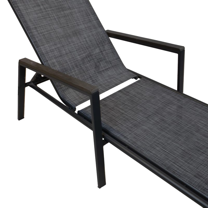 Liggestol HOME4YOU Delgado grå - grå - Havemøbler - Havestole - Solseng & solvogn
