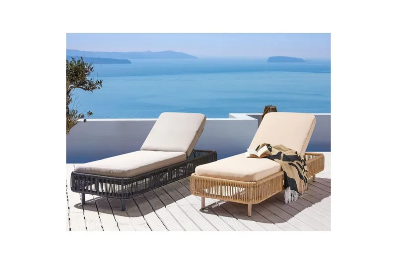 Liggestol Osini - Naturligt, beige - Havemøbler - Havestole - Solseng & solvogn