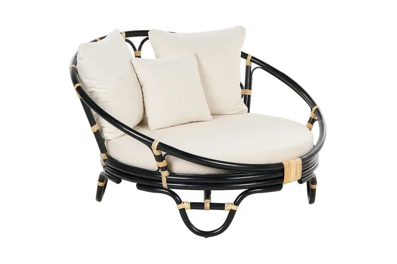 Liggestol Rossano, Sort, beige