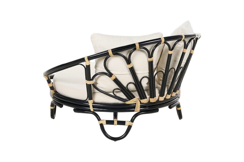 Liggestol Rossano - Sort, beige - Havemøbler - Havestole - Udendørs lænestol