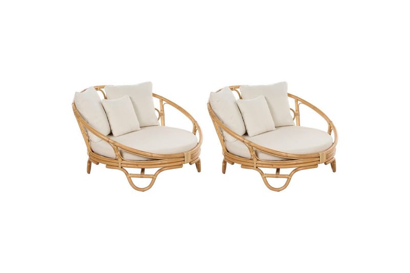 Liggestolesæt med 2 Rossano, Naturligt, beige