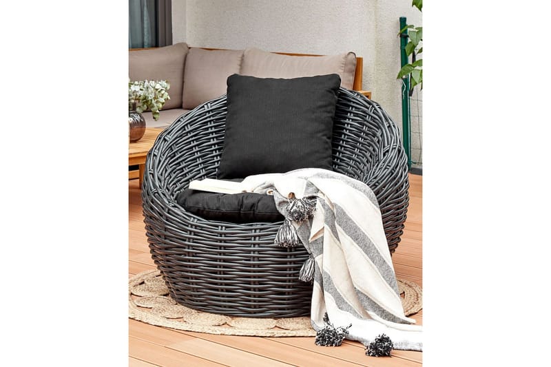 Lloyder Udendørslænestol - Sort - Havemøbler - Havestole - Udendørs lænestol