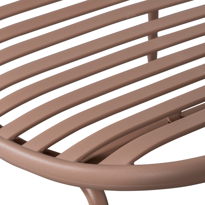 Loungestol + fodskammel Bruce udendørs - Laksefarvet - Havemøbler - Havestole - Udendørs lænestol