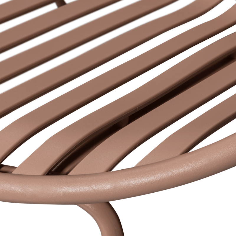 Loungestol + fodskammel Bruce udendørs - Laksefarvet - Havemøbler - Havestole - Udendørs lænestol