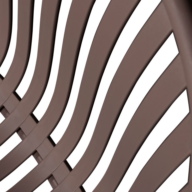 Loungestol + fodskammel Bruce udendørs - Lilla/Brun - Havemøbler - Havestole - Udendørs lænestol