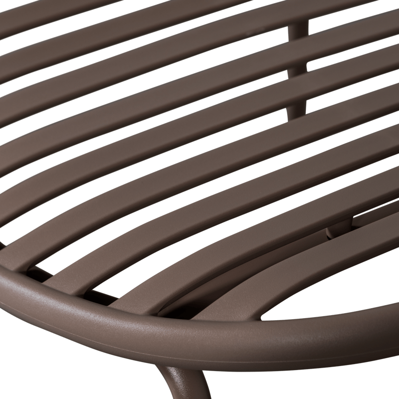 Loungestol + fodskammel Bruce udendørs - Lilla/Brun - Havemøbler - Havestole - Udendørs lænestol