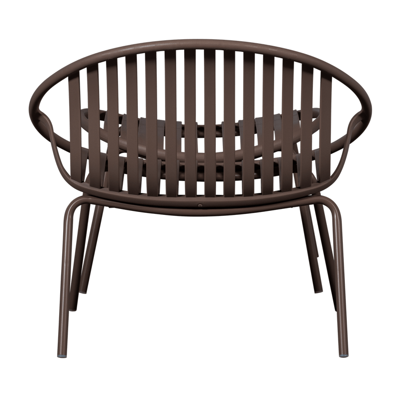 Loungestol + fodskammel Bruce udendørs - Lilla/Brun - Havemøbler - Havestole - Udendørs lænestol