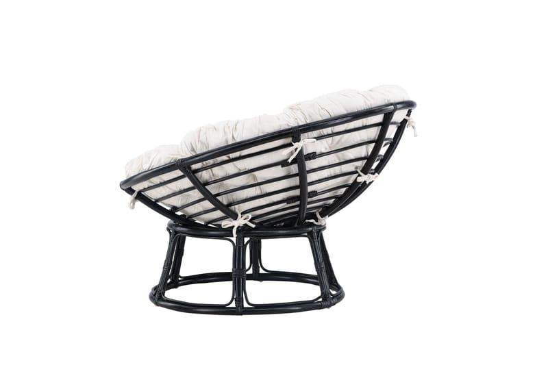 Loungestol Bonnie Sort/Hvid - Havemøbler - Havestole - Udendørs lænestol