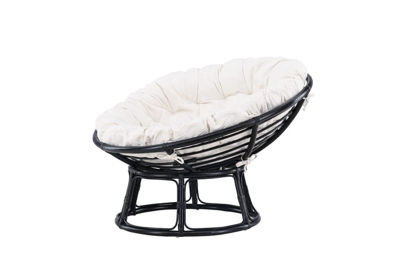 Loungestol Bonnie Sort/Hvid - Havemøbler - Havestole - Udendørs lænestol