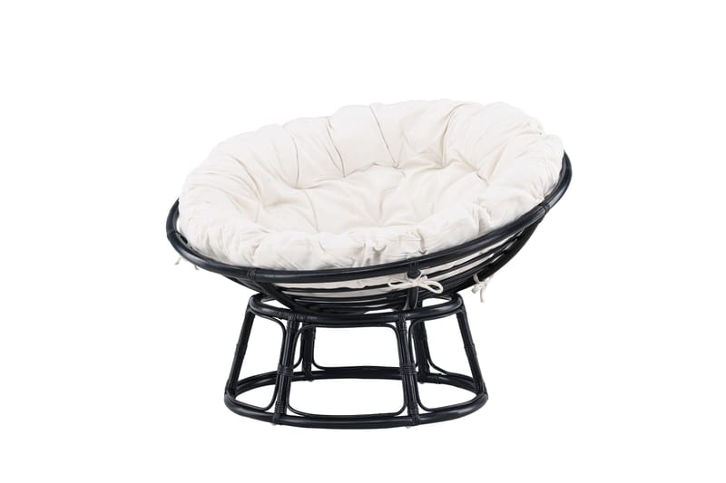 Loungestol Bonnie Sort/Hvid - Havemøbler - Havestole - Udendørs lænestol