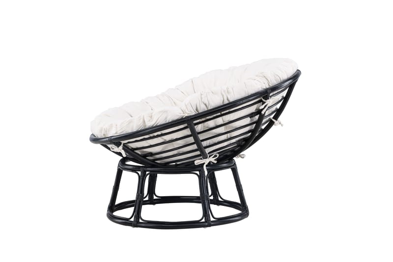 Loungestol Bonnie Sort/Hvid - Havemøbler - Havestole - Udendørs lænestol