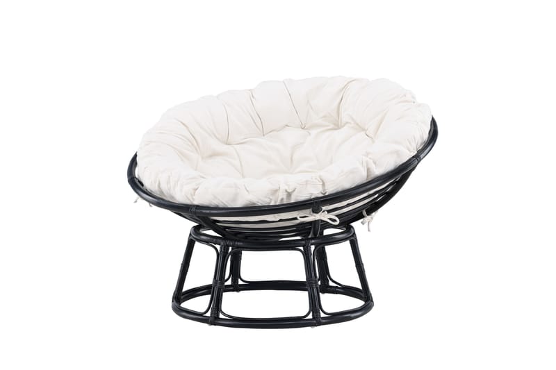 Loungestol Bonnie Sort/Hvid - Havemøbler - Havestole - Udendørs lænestol