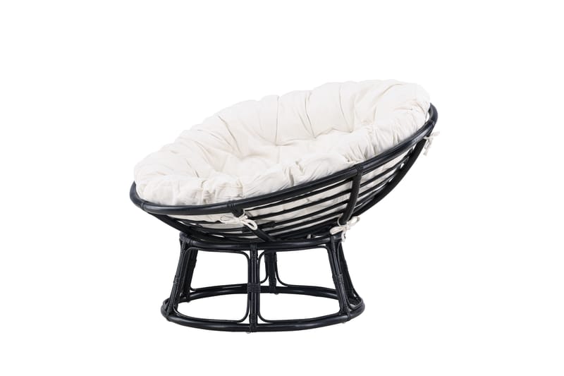Loungestol Bonnie Sort/Hvid - Havemøbler - Havestole - Udendørs lænestol