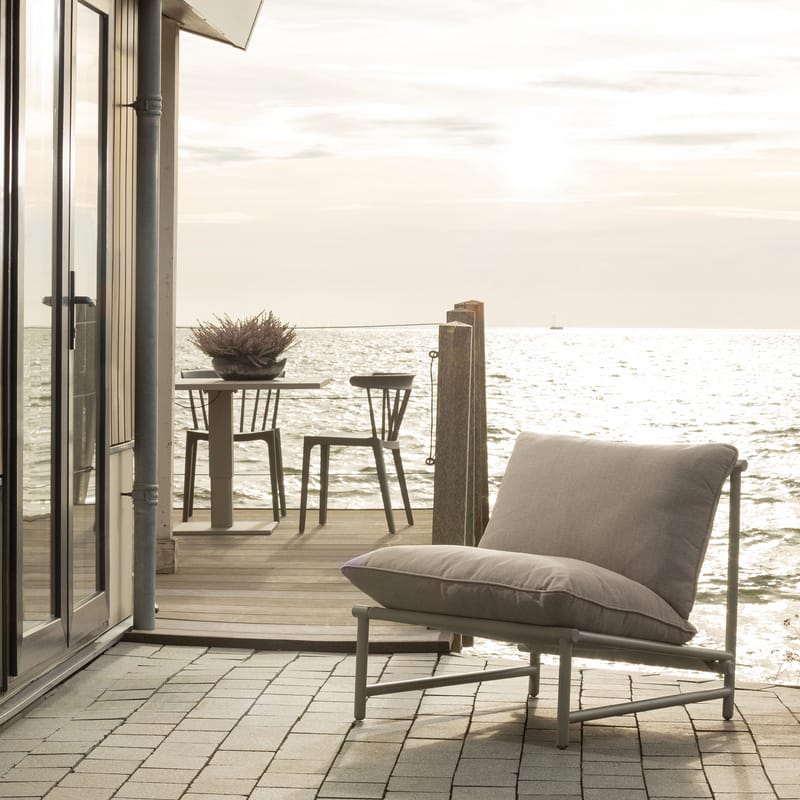 Loungestol Elvo 82 cm udendørs - Sand - Havemøbler - Havestole - Udendørs lænestol