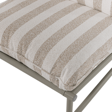 Loungestol Elvo 82 cm udendørs - Sand/Hvid - Havemøbler - Havestole - Udendørs lænestol