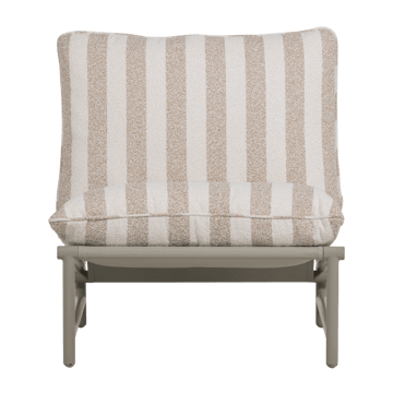 Loungestol Elvo 82 cm udendørs - Sand/Hvid - Havemøbler - Havestole - Udendørs lænestol