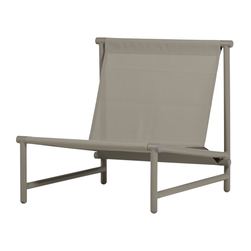 Loungestol Elvo 82 cm udendørs - Sand/Hvid - Havemøbler - Havestole - Udendørs lænestol