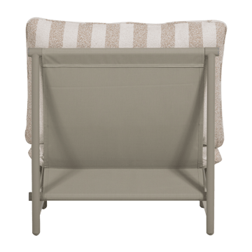 Loungestol Elvo 82 cm udendørs - Sand/Hvid - Havemøbler - Havestole - Udendørs lænestol