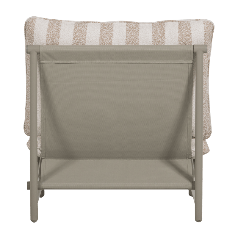 Loungestol Elvo 82 cm udendørs - Sand/Hvid - Havemøbler - Havestole - Udendørs lænestol