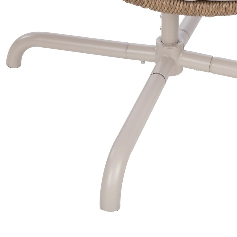 Loungestol HOME4YOU Dorian drejelig 89x95x154 cm lysebrun - Lysebrun - Havemøbler - Havestole - Udendørs lænestol