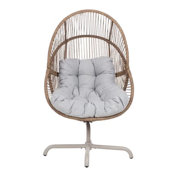 Loungestol HOME4YOU Dorian drejelig 89x95x154 cm lysebrun - Lysebrun - Havemøbler - Havestole - Udendørs lænestol