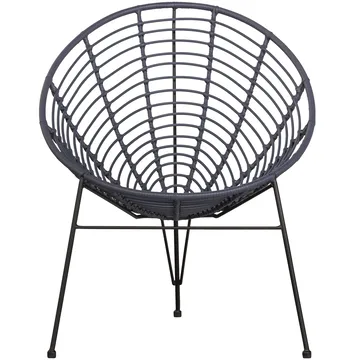 Loungestol Jane 72 cm udendørs - Blæk - Havemøbler - Havestole - Udendørs lænestol