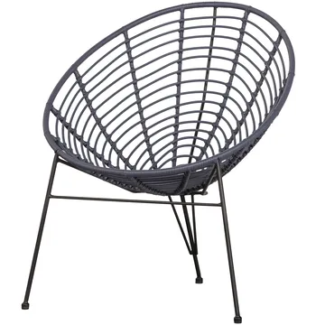 Loungestol Jane 72 cm udendørs - Blæk - Havemøbler - Havestole - Udendørs lænestol