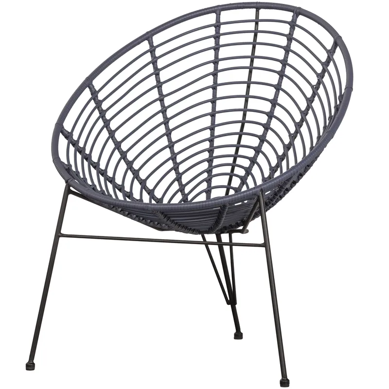 Loungestol Jane 72 cm udendørs, Blæk