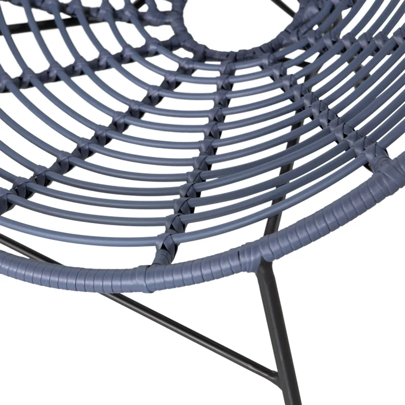 Loungestol Jane 72 cm udendørs - Blæk - Havemøbler - Havestole - Udendørs lænestol