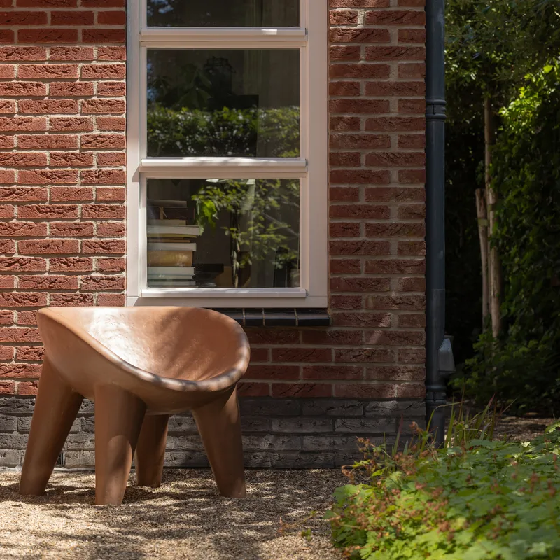 Loungestol Orio udendørs, Rød/Brun