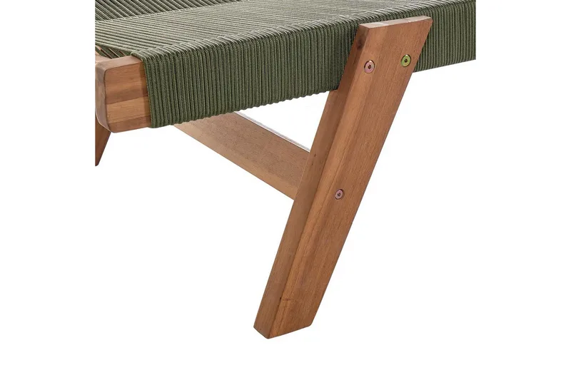 Loungestol Prossedi Grønt/lyst træ - Grønt/lyst træ - Havemøbler - Havestole - Solseng & solvogn